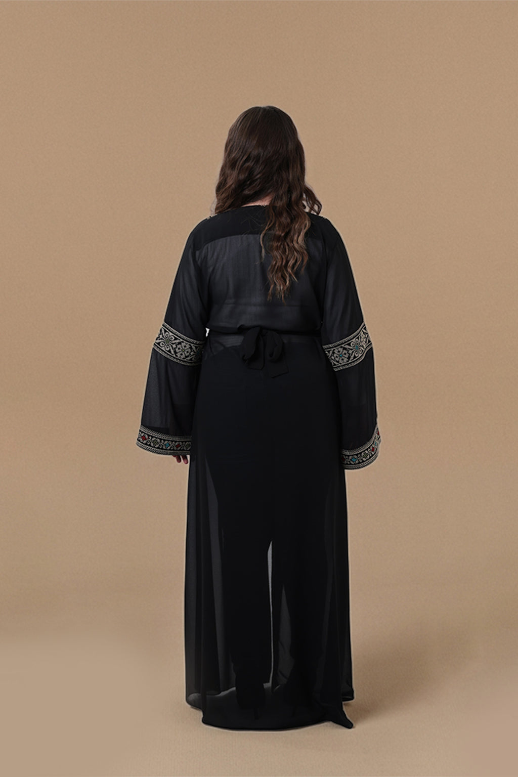 Ishtar — Damascus Rose Tatreez Abaya | Black