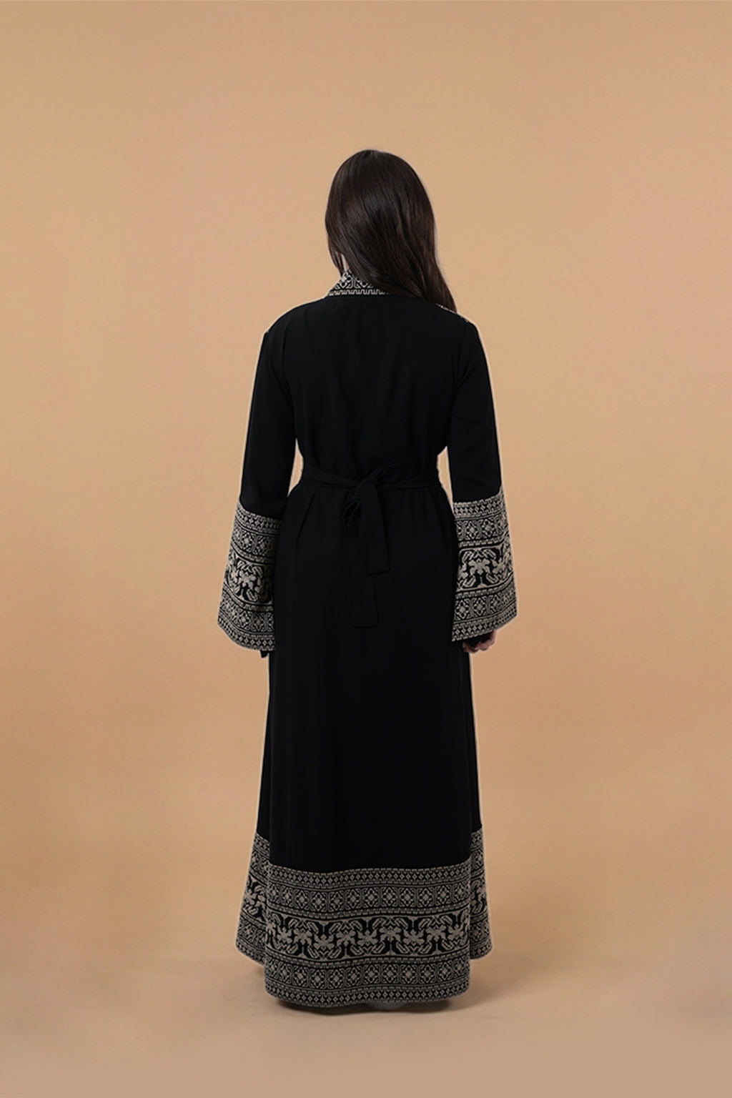 Shahrazad — Damascus Mosaic Tatreez Abaya | Black