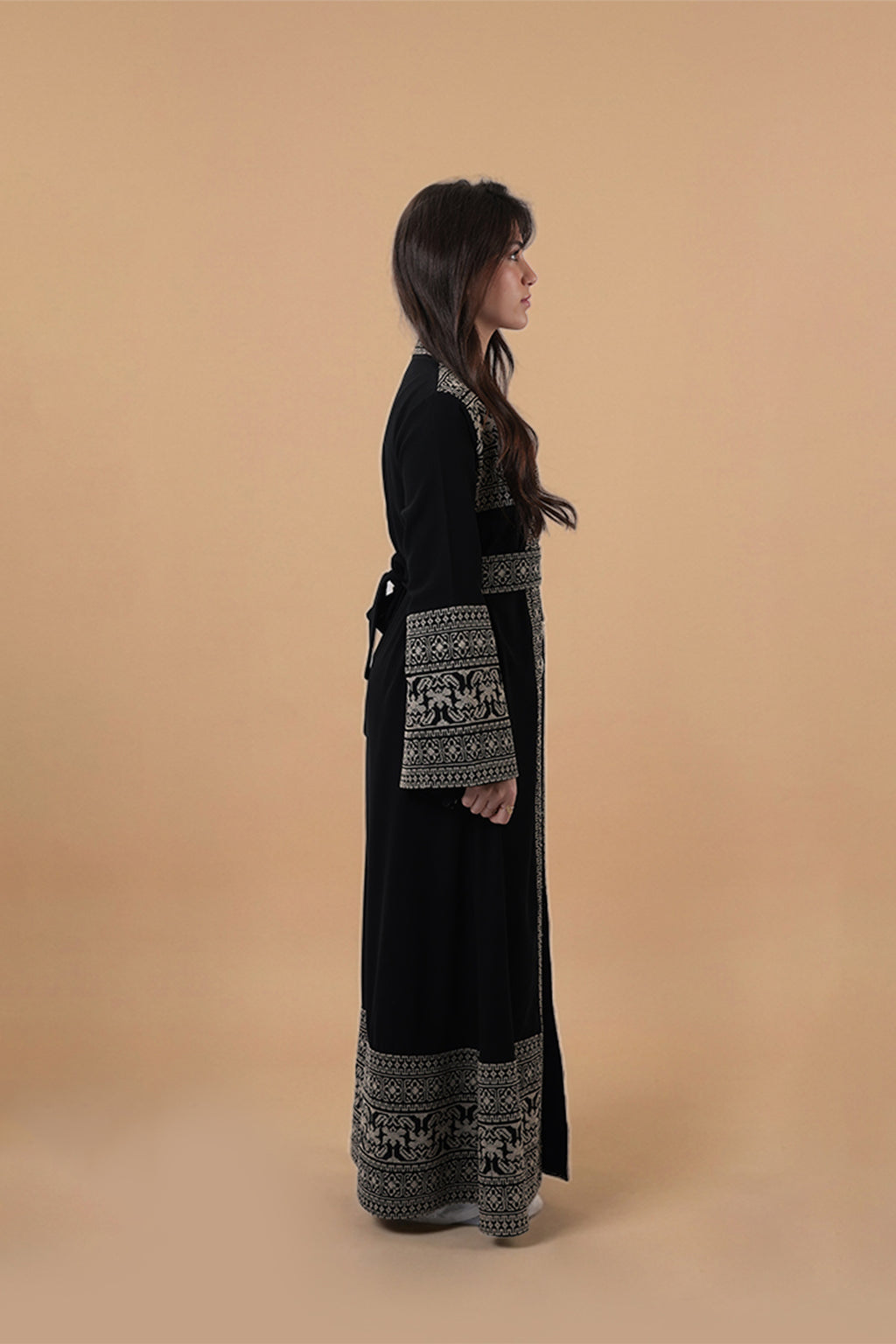 Shahrazad — Damascus Mosaic Tatreez Abaya | Black