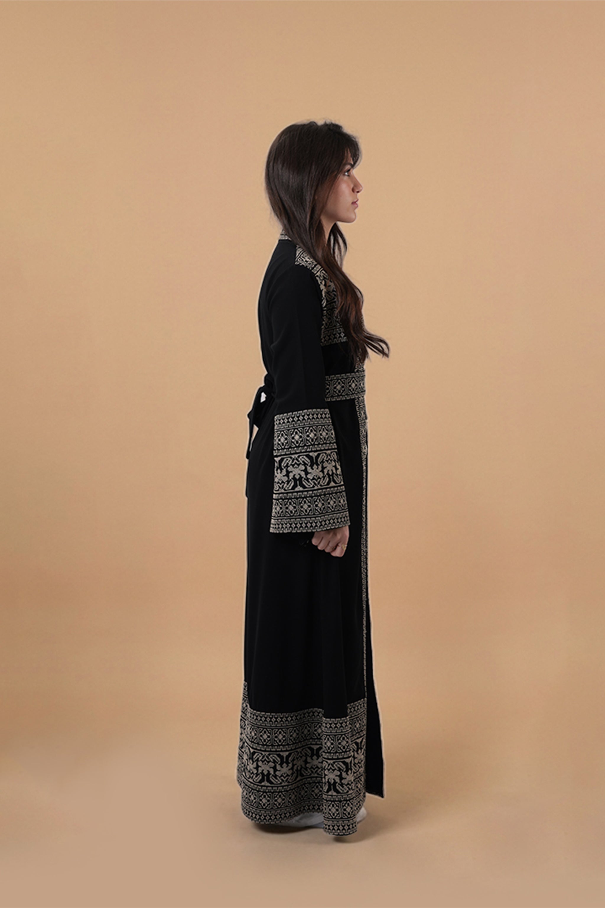 Shahrazad — Damascus Mosaic Tatreez Abaya | Black