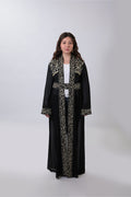Wallada — Arabic Calligraphy Tatreez Abaya | Black