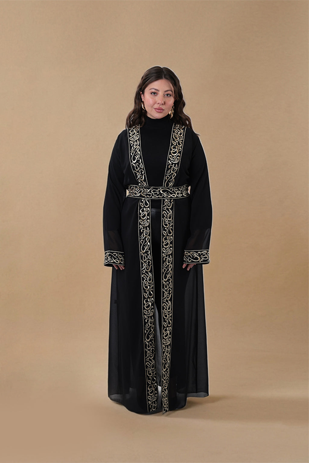 Atikah — Arabic Calligraphy Abaya | Black
