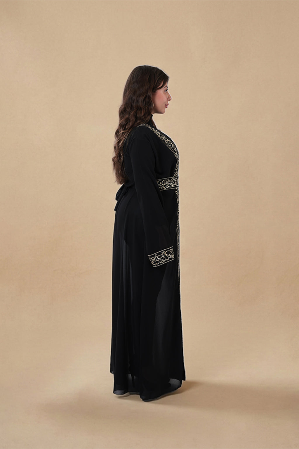 Atikah — Arabic Calligraphy Abaya | Black