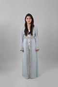 Atikah — Arabic Calligraphy Abaya | Sky-Blue