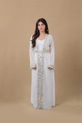 Atikah — Arabic Calligraphy Abaya | White