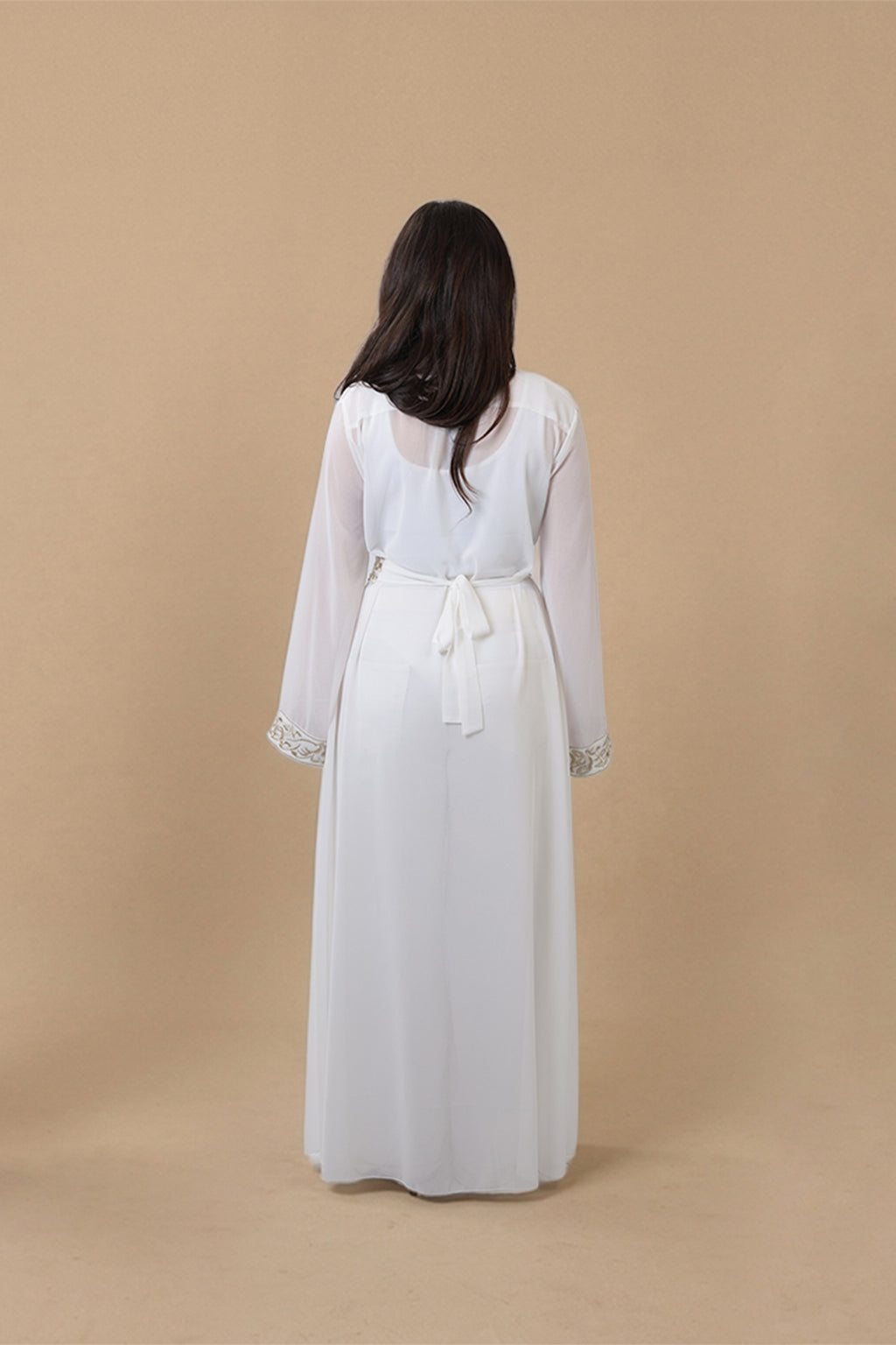 Atikah — Arabic Calligraphy Abaya | White