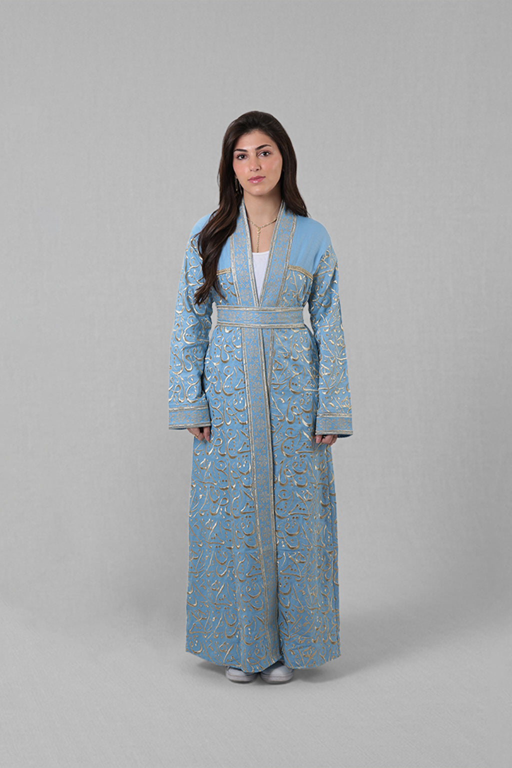 Asmahan — Arabic Calligraphy Abaya (Full Body) | Blue