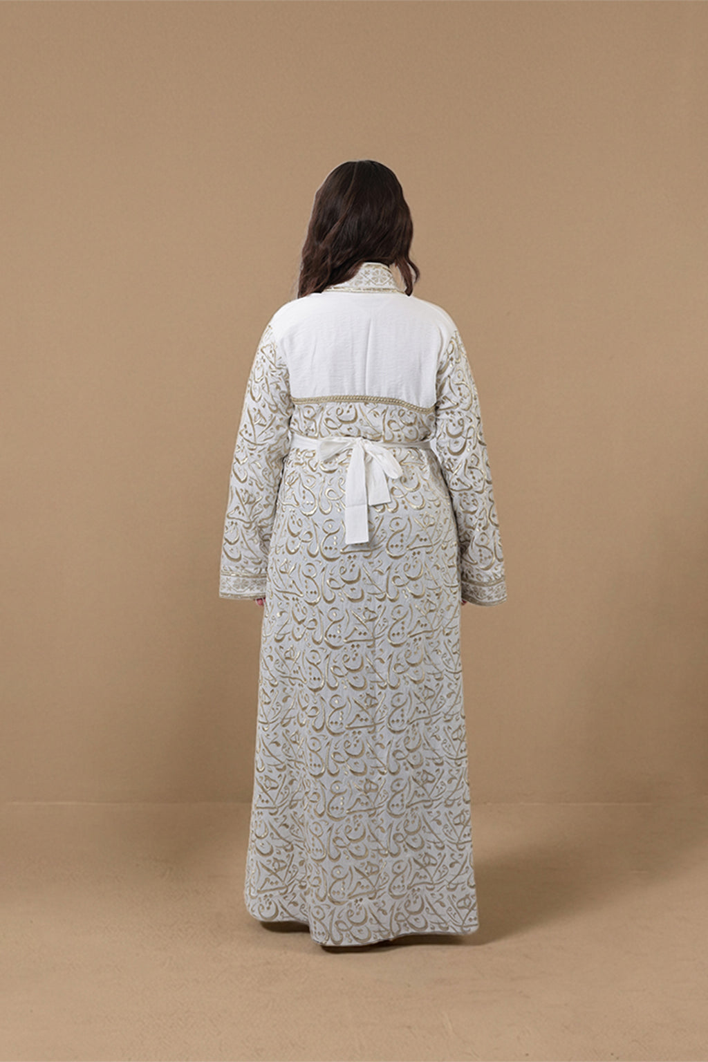 Asmahan — Arabic Calligraphy Abaya (Full Body) | White