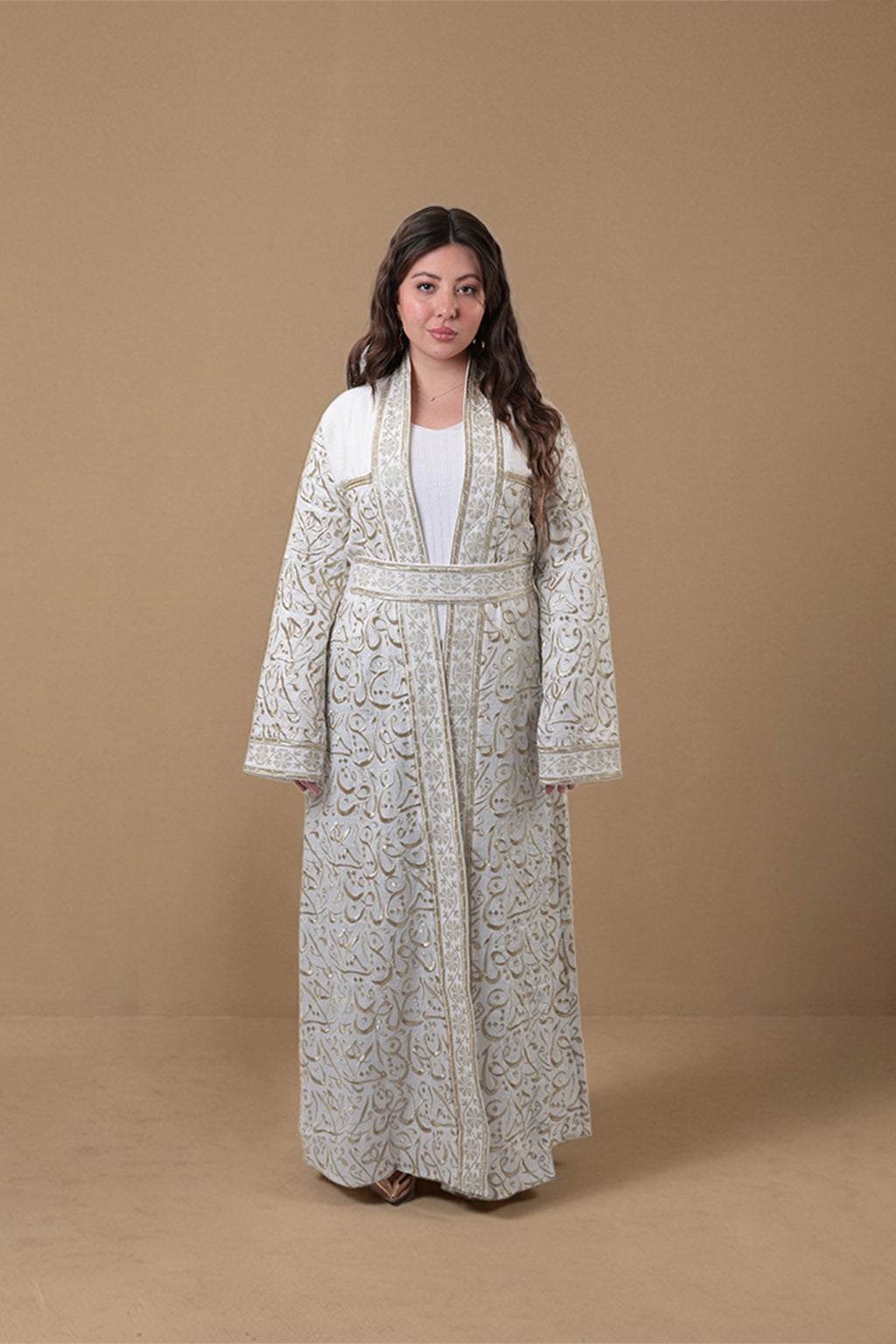 Asmahan — Arabic Calligraphy Abaya (Full Body) | White