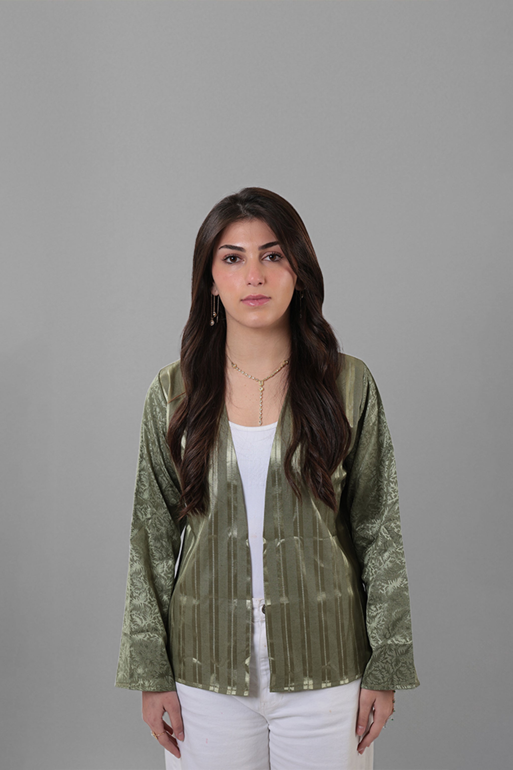 Sawsan — Damascus Brocade & Sayeh Jacket | Green