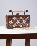 Sukayna IV — Damascus Mosaic Wood & Seashell Handbag