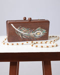 Sukayna V — Damascus Mosaic Wood & Seashell Handbag